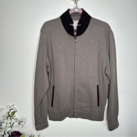 BILLY REID Zip Front Track Jacket Tan Brown Suede {UU48} - Picture 2 of 5